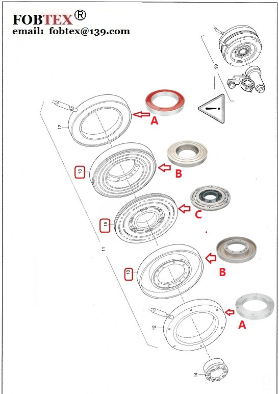 clutch brake disc rotor coil for dornier pts loom